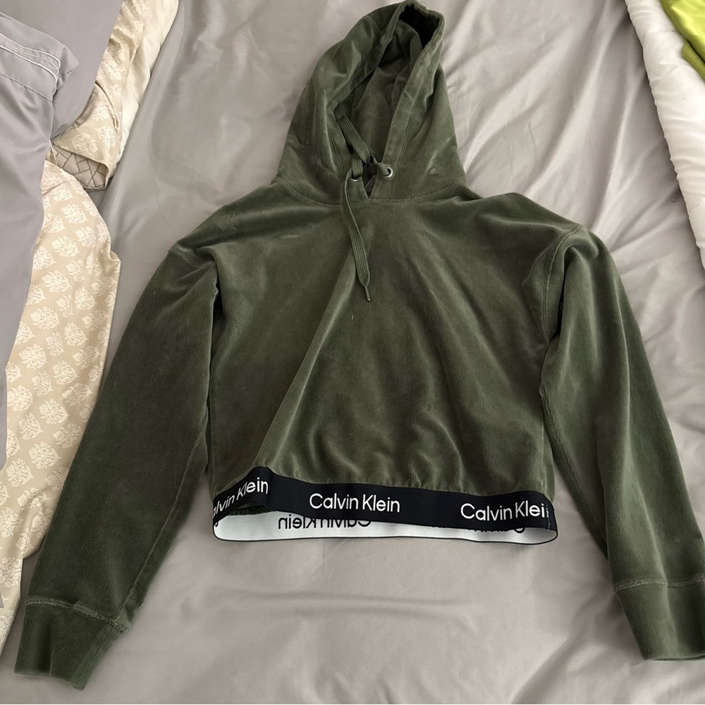 Calvin Klein Olive Women's Hoodie Sweater
